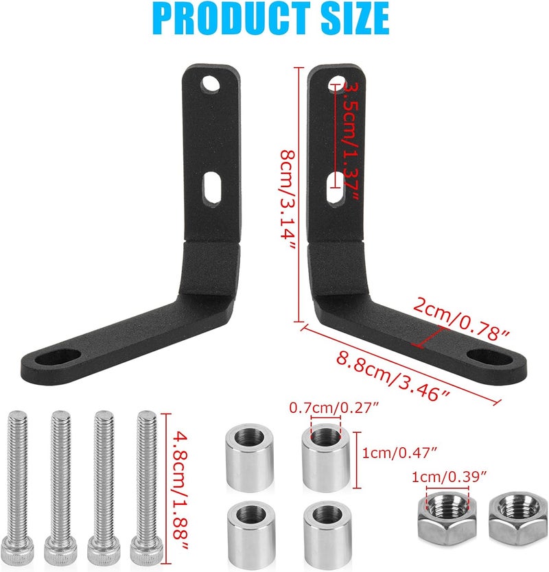 psler Rearview Mirror Down Bracket, Motorcycle Handlebar Rear View Side Mirrort Down Adaptor Bracket Expansion Stand for Rebel CMX500 CMX300 2019-2021, Black - Image 5